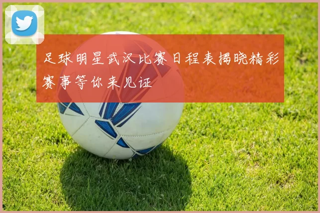 足球明星武汉比赛日程表揭晓精彩赛事等你来见证